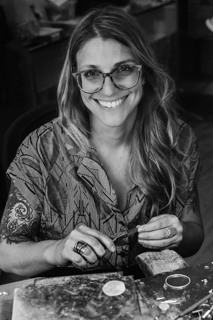 Portrait of the jewelry artist Isabelle Kapsaskis
